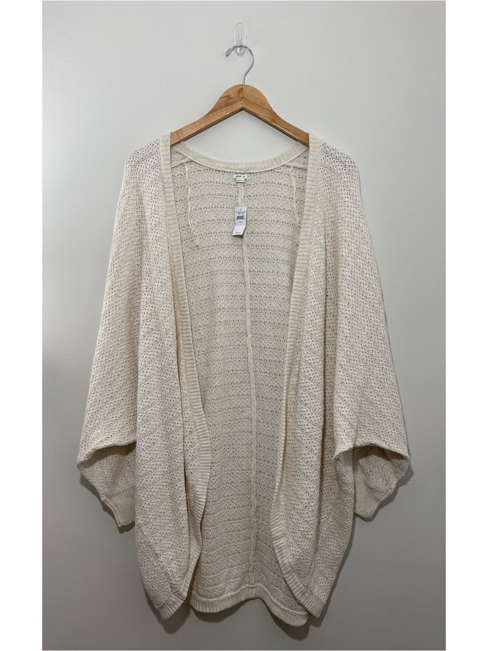 NWT Aerie cream dolman sleeve oversized drapey knit cardigan (medium)